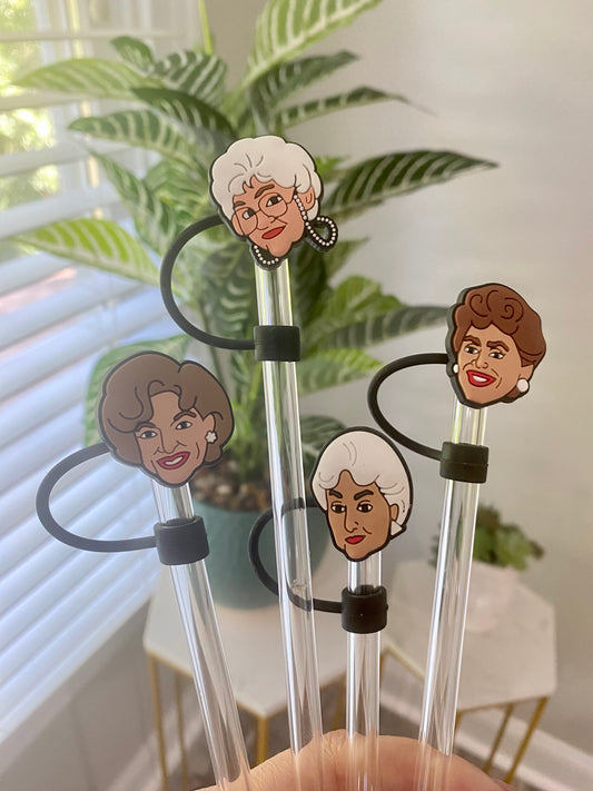Golden Girls Straw Toppers