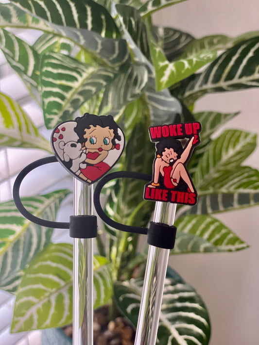 Betty Boop Straw Toppers