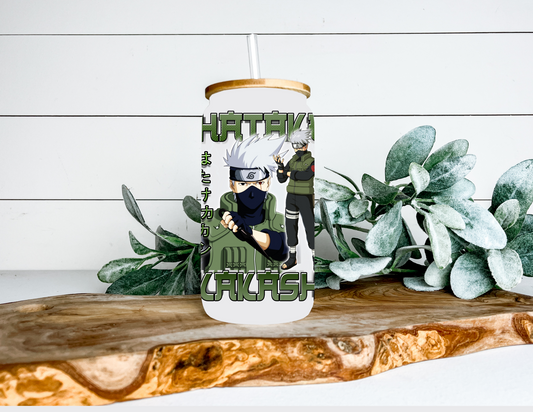 Anime Hatake Frosted Glass Can Tumbler