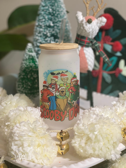 Scooby Frosted Glass Can Tumbler