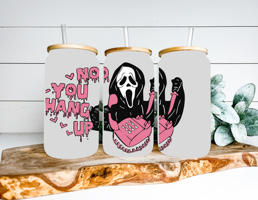 Valentine Ghost Frosted Glass Can Tumbler