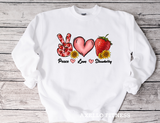 Strawberry Love and Peace Sweatshirt