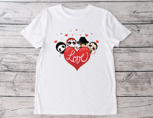 Valentines Slashers Crew Neck T-shirt